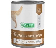 Natures P KONZERVA dog adult Beaf & Chicken liver 800 g