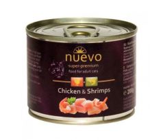 NUEVO cat Adult Chicken & Shrimps 200 g konzerva