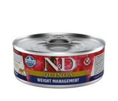 Farmina N&D cat QUINOA weight managment konzerva 80 g