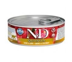 Farmina N&D cat QUINOA quail & coconut konzerva 80 g